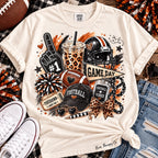 Game Day Football & Leopard Print Graphic Tee