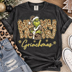 Merry Grinchmas Leopard Print Graphic Tee