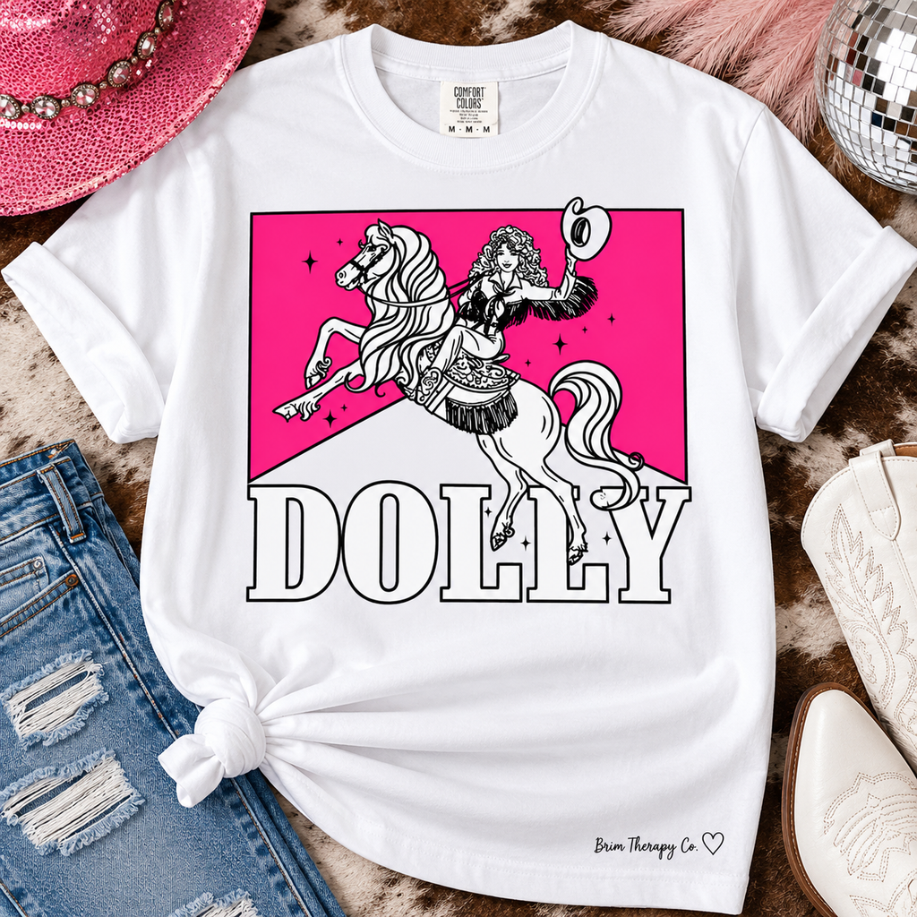 Dolly Parton Pink Rodeo Cowgirl Graphic Tee