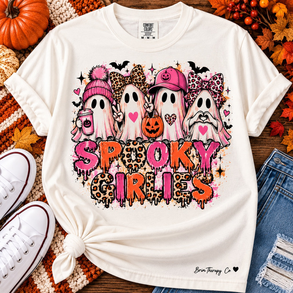 Spooky Girlies Halloween Ghost Graphic Tee