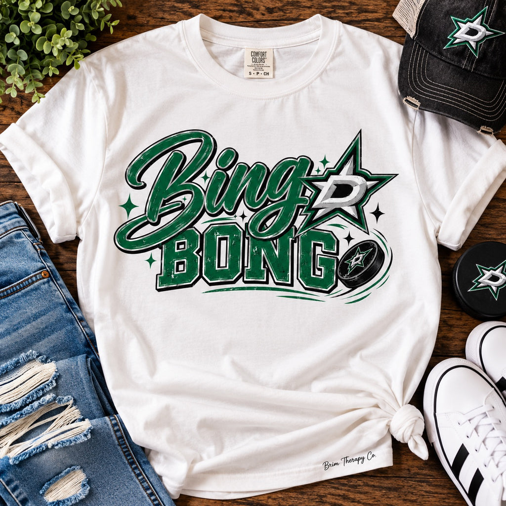 Dallas Stars Bing Bong Hockey Graphic Tee