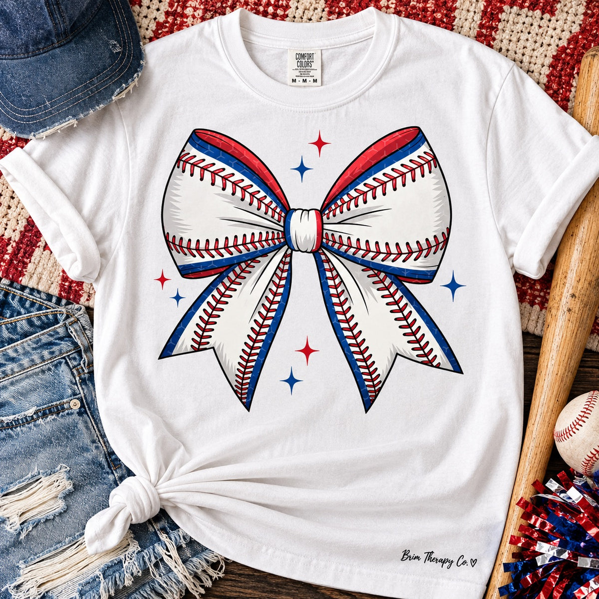 Baseball Bow Graphic Tee