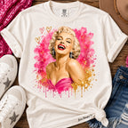 Marilyn Monroe Pink Watercolor Graphic Tee