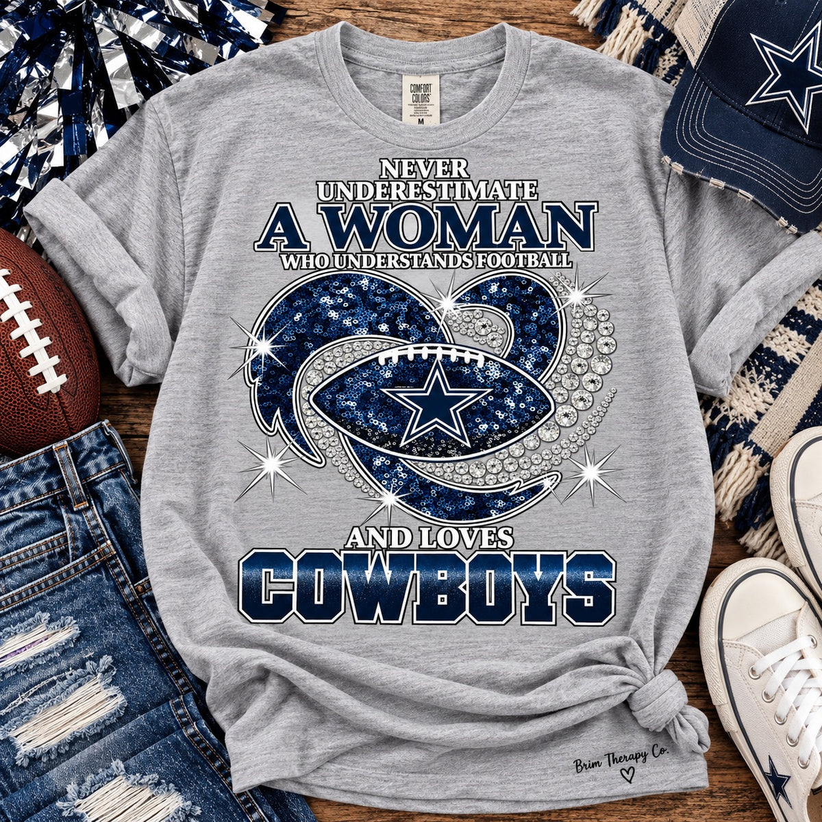 Never Underestimate a Cowboys Woman Graphic Tee