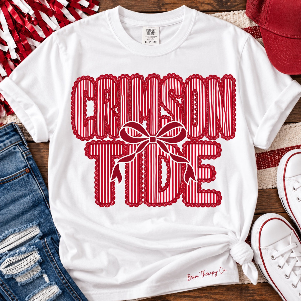 Crimson Tide Bow Graphic Tee