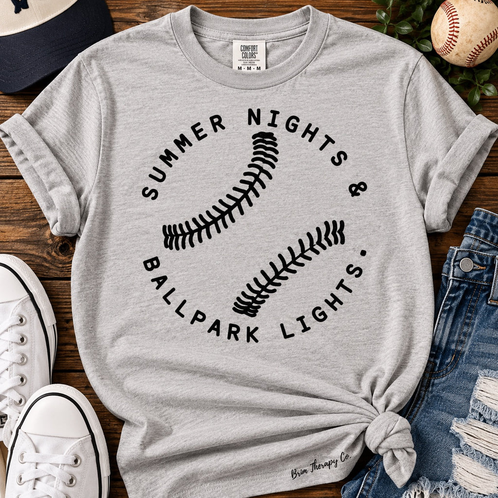 Summer Nights and Ballpark Lights Tee