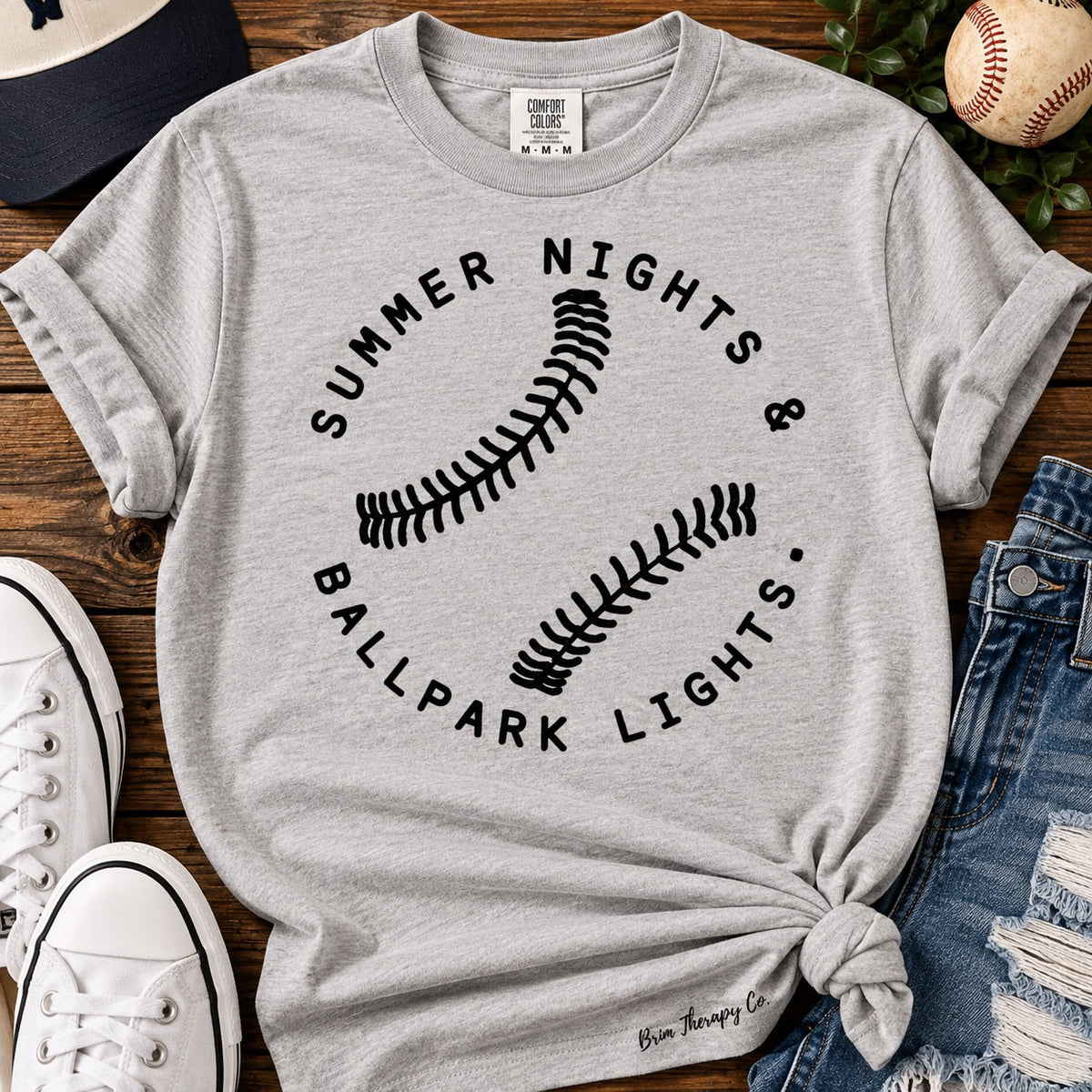 Summer Nights and Ballpark Lights Tee