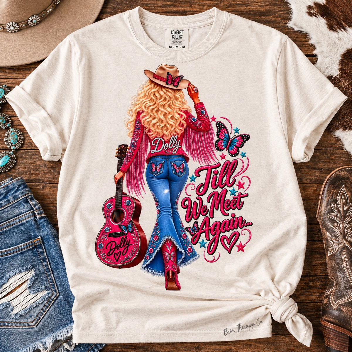 Til We Meet Again Western Cowgirl Dolly Graphic Tee