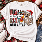 Ho Ho Holy Shit Christmas Graphic Tee