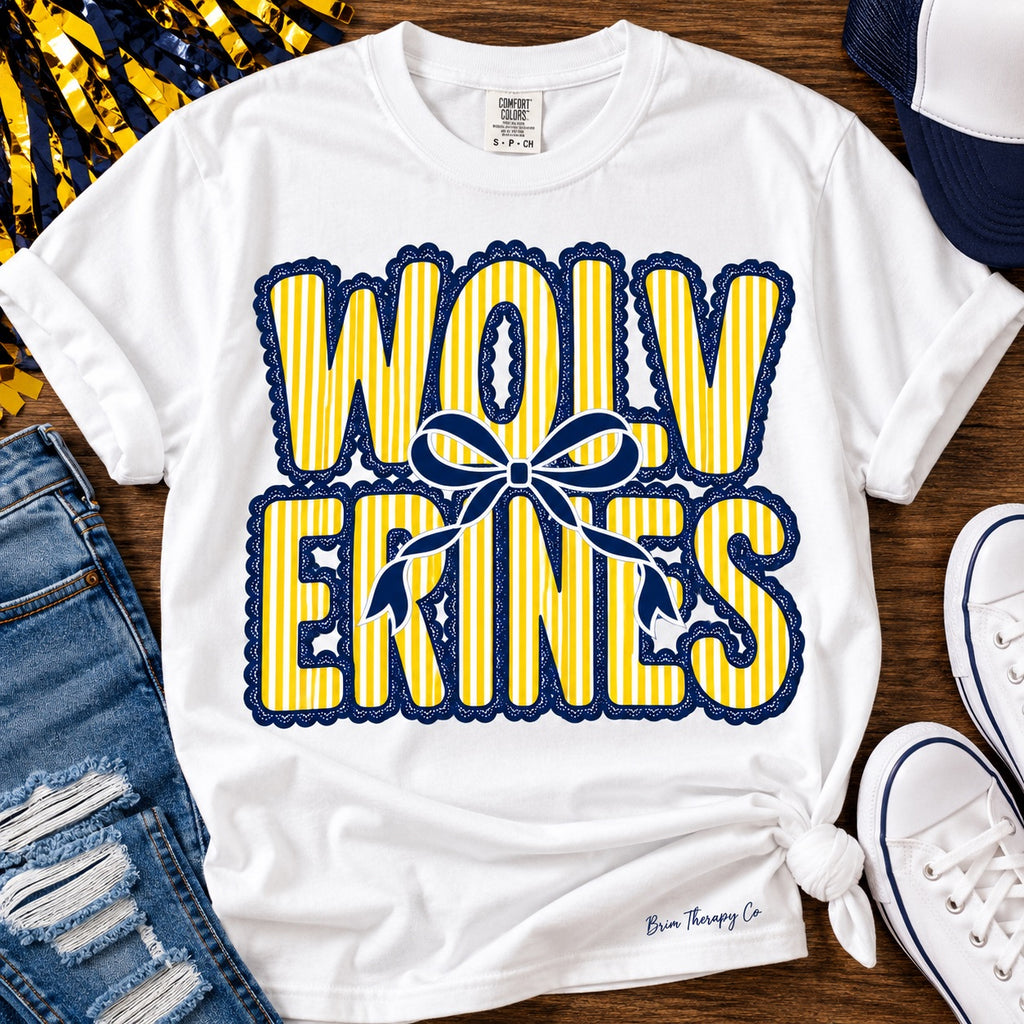 Wolverines Bow Graphic Tee