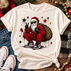 Street Style Santa Christmas Graphic Tee