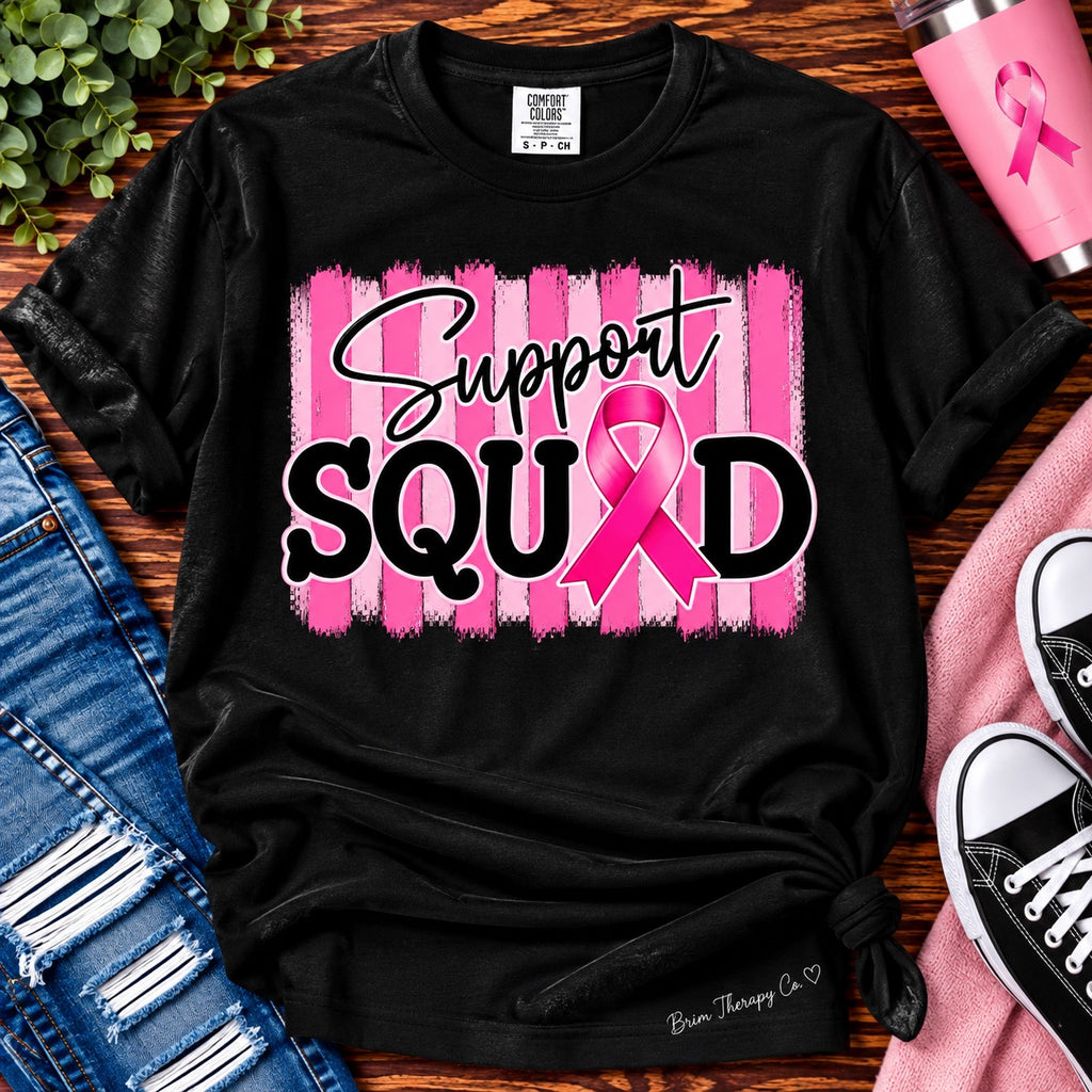 Support Squad Breast Cancer Awareness Graphic Tee