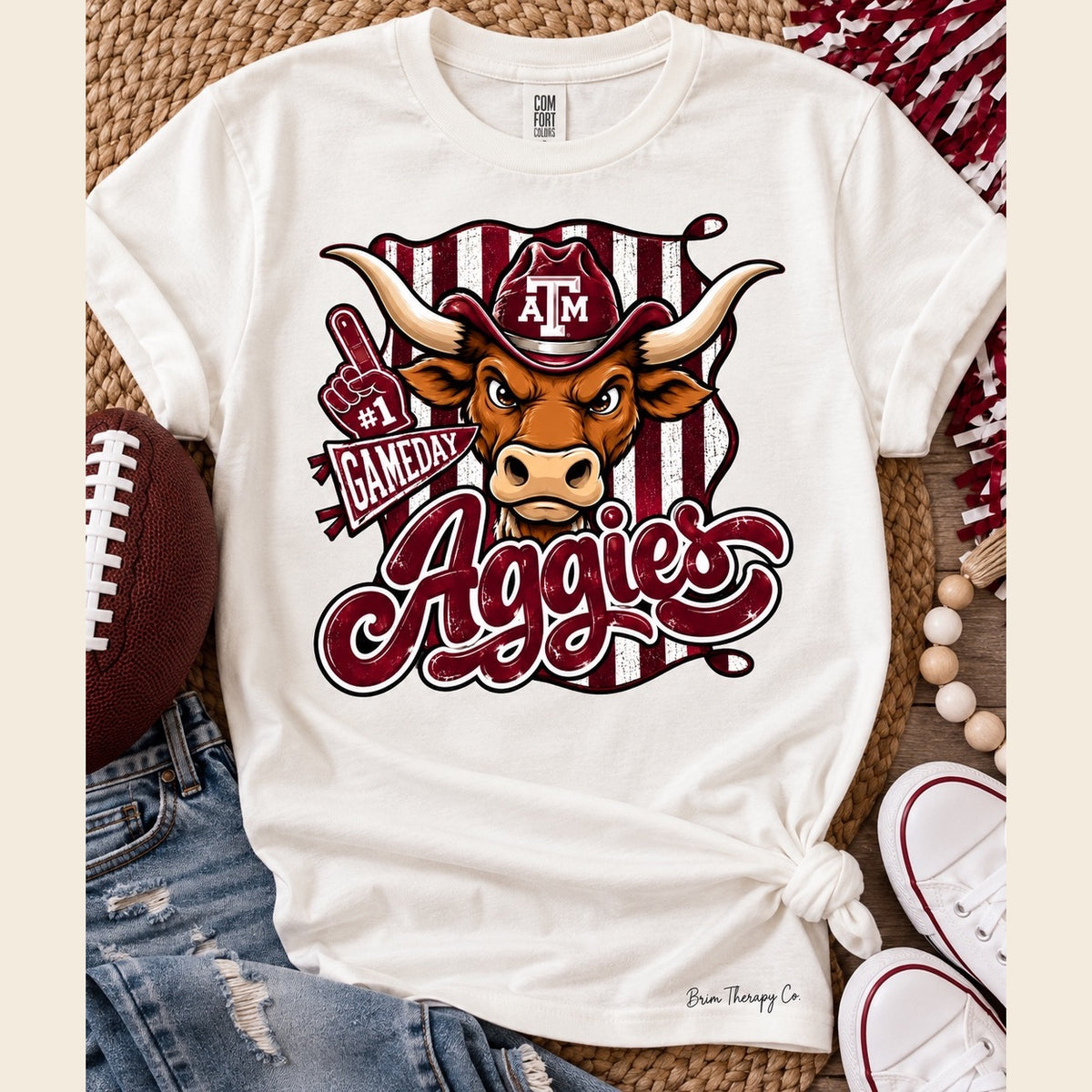Texas A&M Aggies Cowboy Mascot Graphic Tee