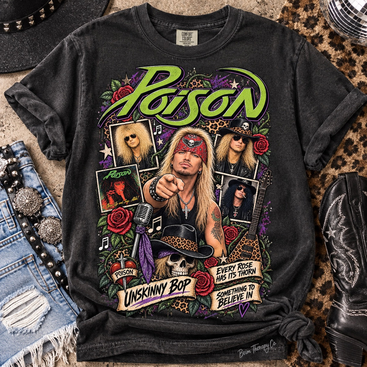 Poison Every Rose Has Its Thorn Graphic Tee