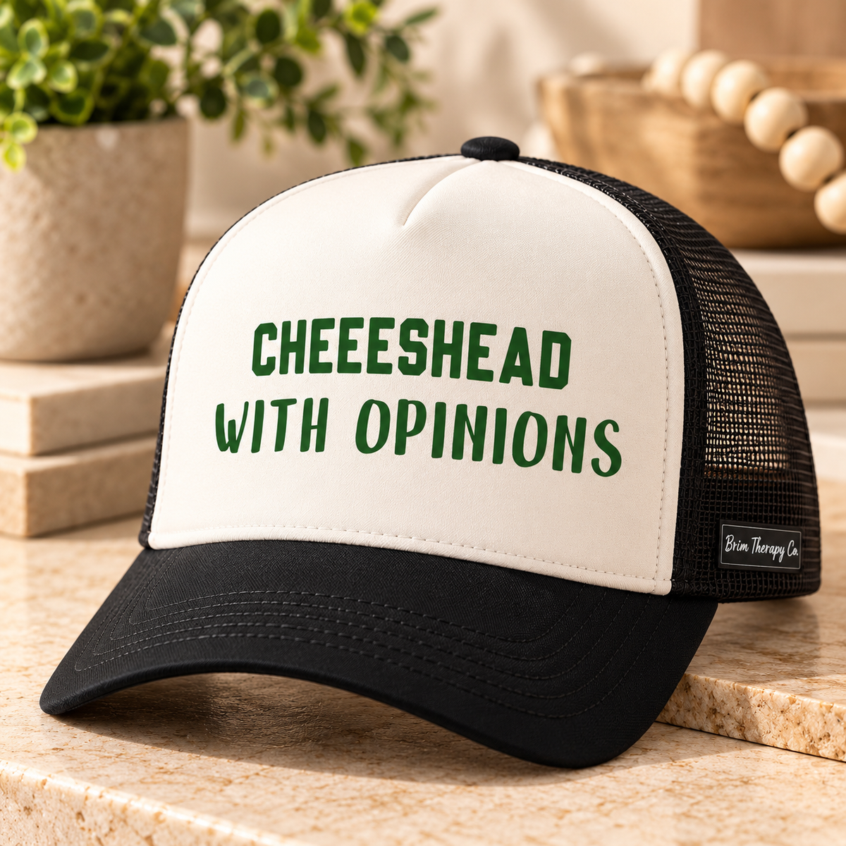 Cheesehead with Opinions Trucker Hat