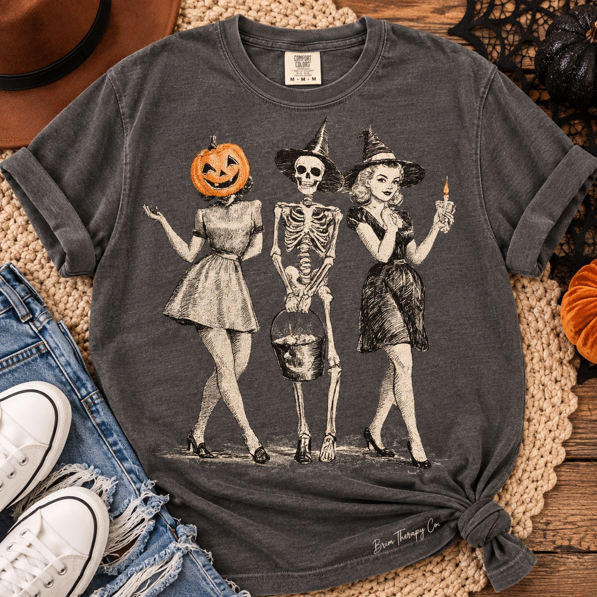 Vintage Halloween Girls Graphic Tee
