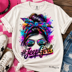 Jeep Girl Color Splash Graphic Tee