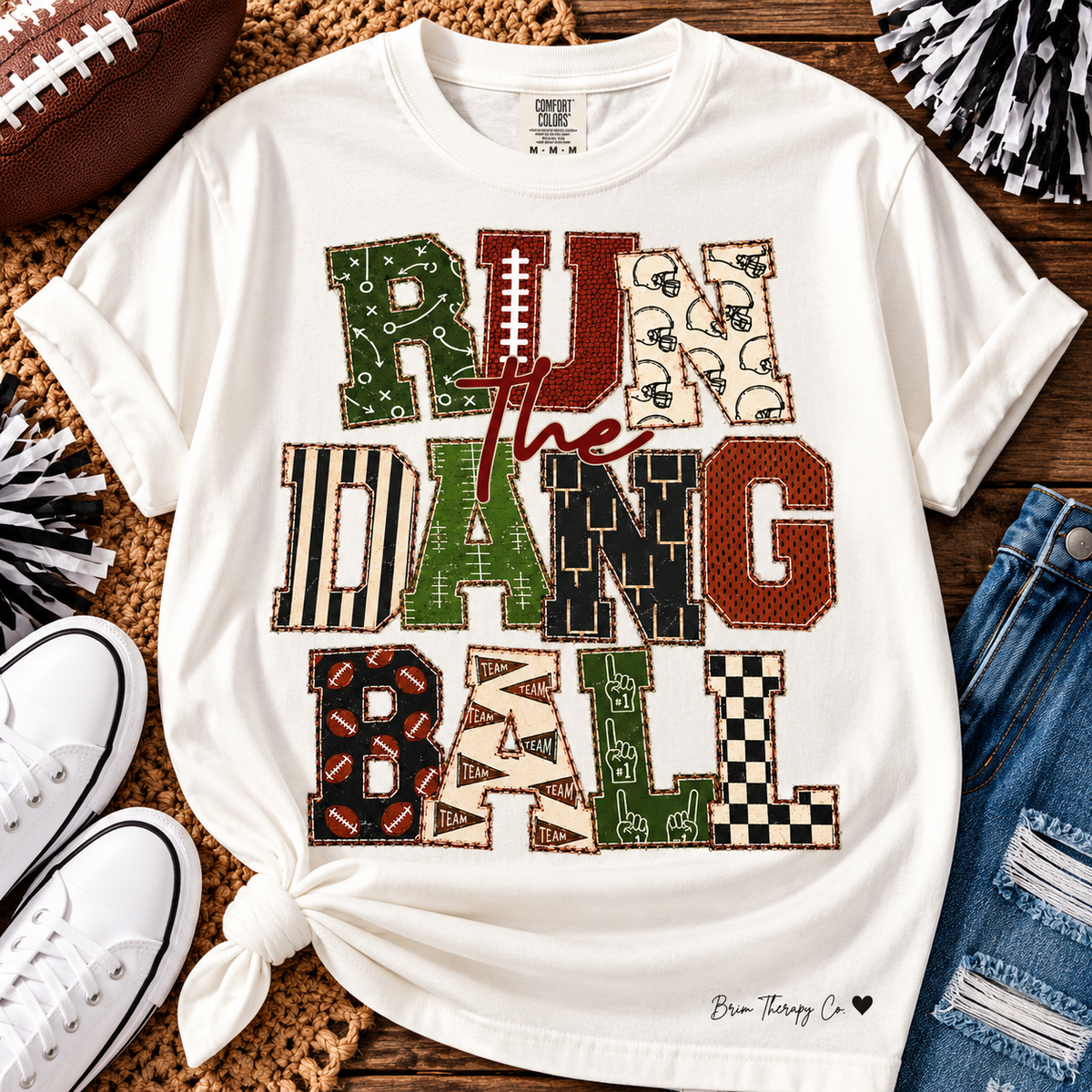 Run the Dang Ball Football Graphic Tee