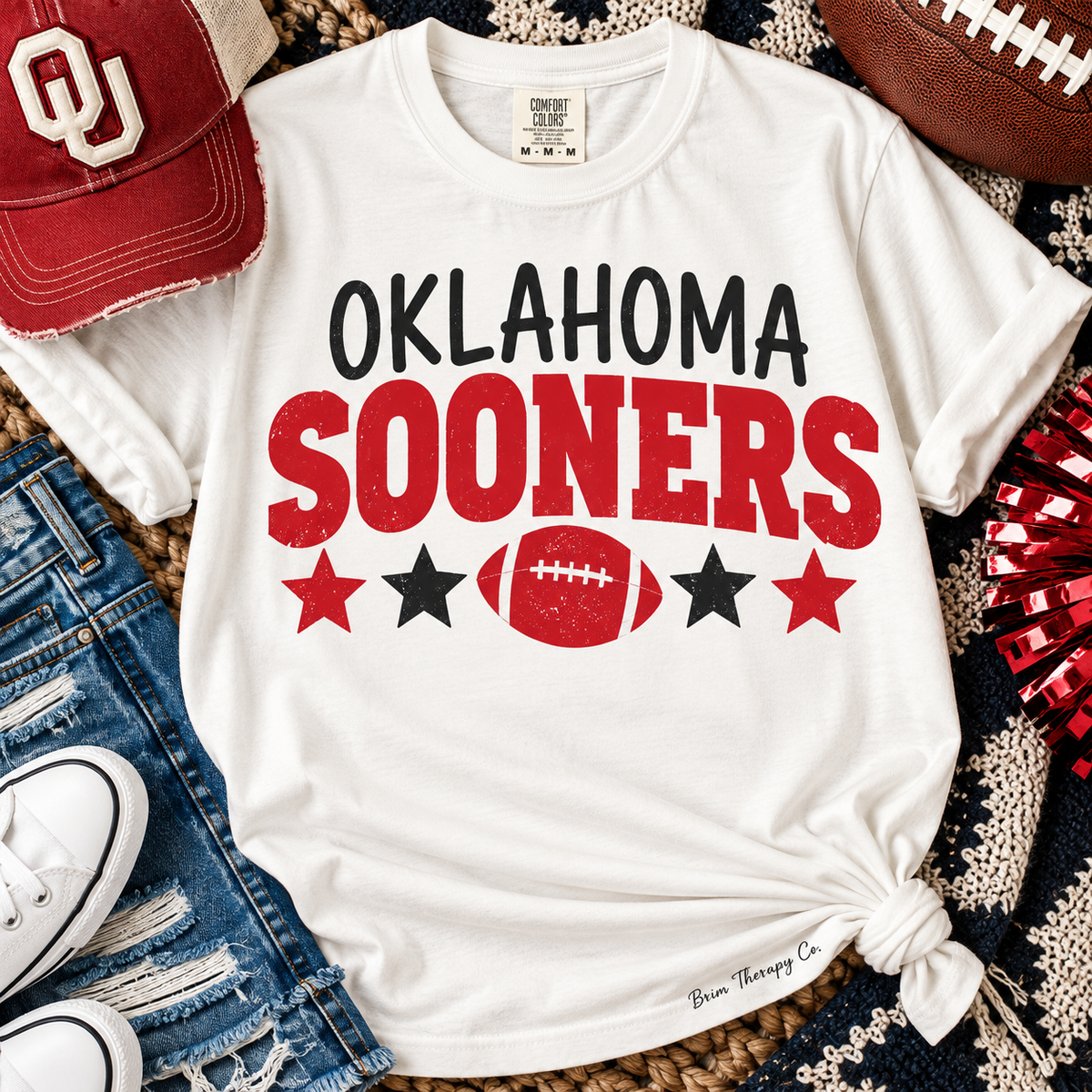 Oklahoma Sooners Football Stars Graphic Tee