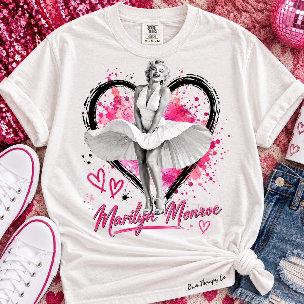 Marilyn Monroe Heart Graphic Tee