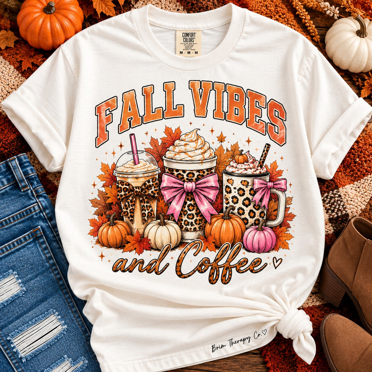 Fall Vibes and Coffee Graphic Tee