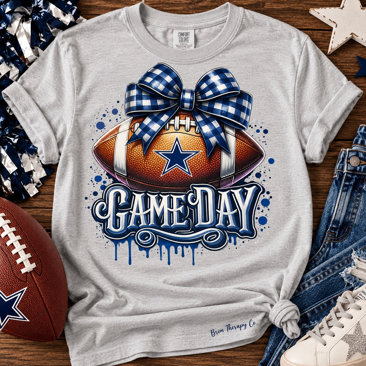 Dallas Cowboys Game Day Bow Graphic Tee
