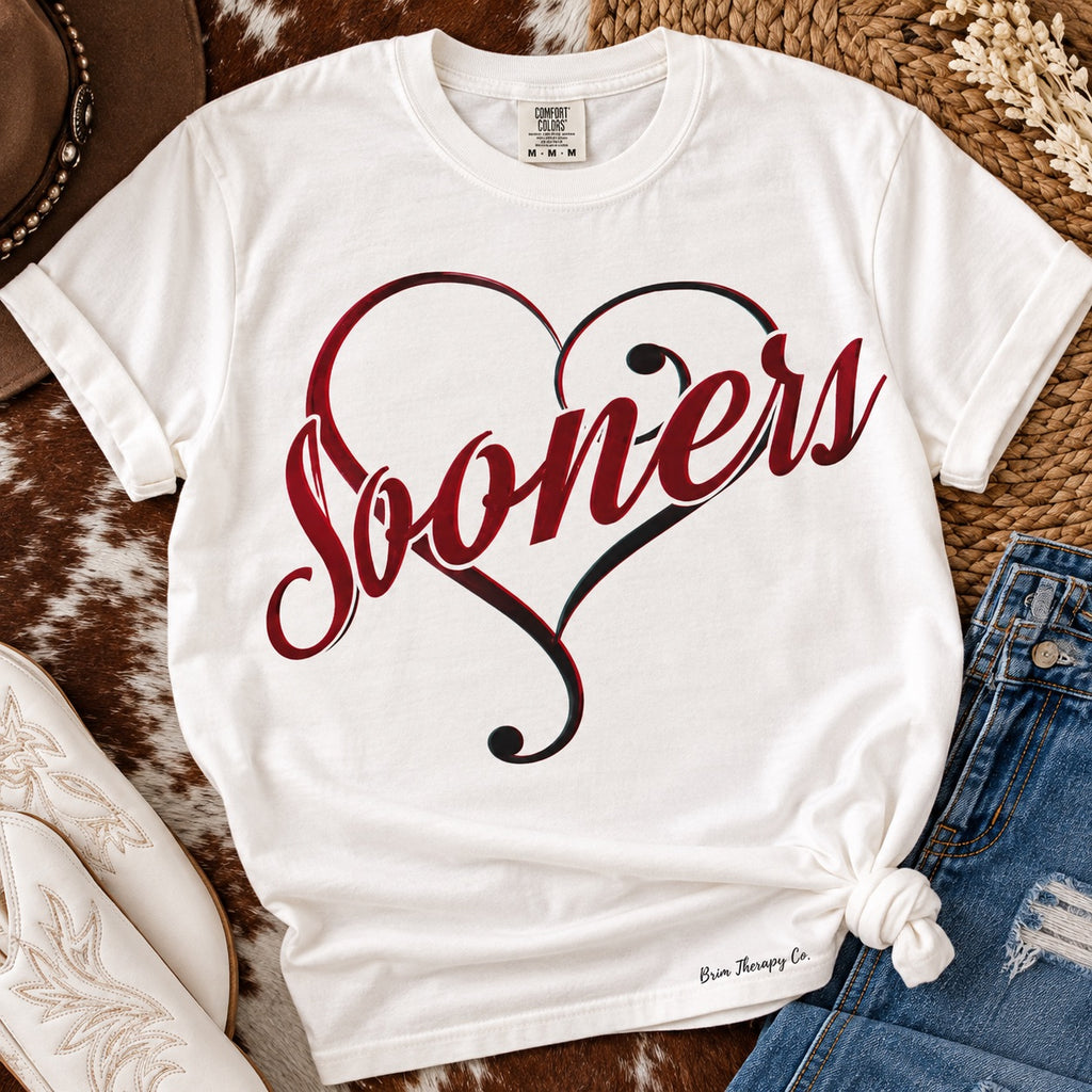 Oklahoma Sooners Heart Graphic Tee