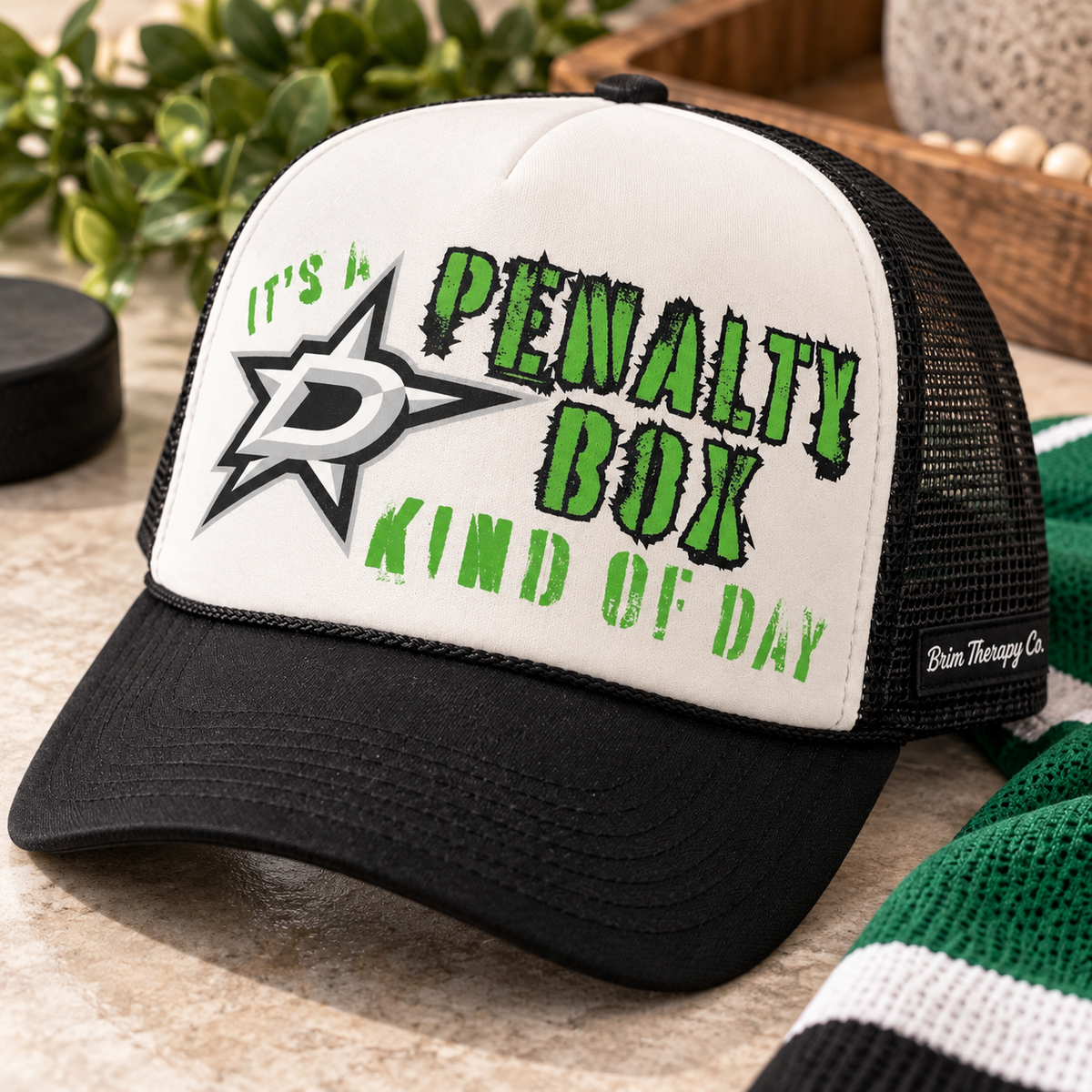 It’s A Penalty Box Kind Of Day Dallas Stars Trucker Hat
