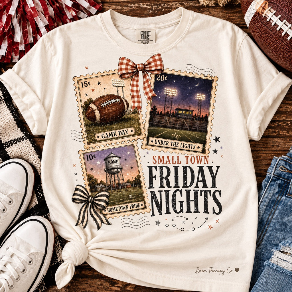 Small Town Friday Night Lights Graphic Tee