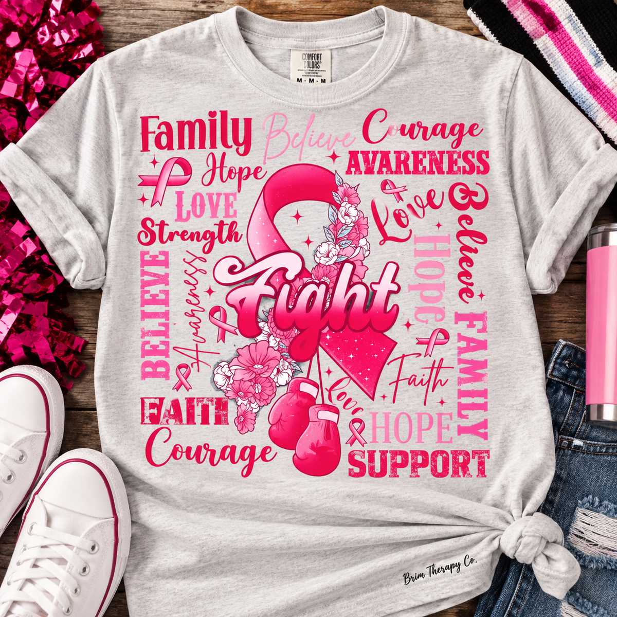 Fight for Hope Breast Cancer Awareness Graphic Tee