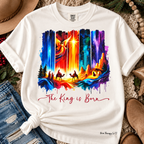 The King Is Born Nativity Christmas Graphic Tee