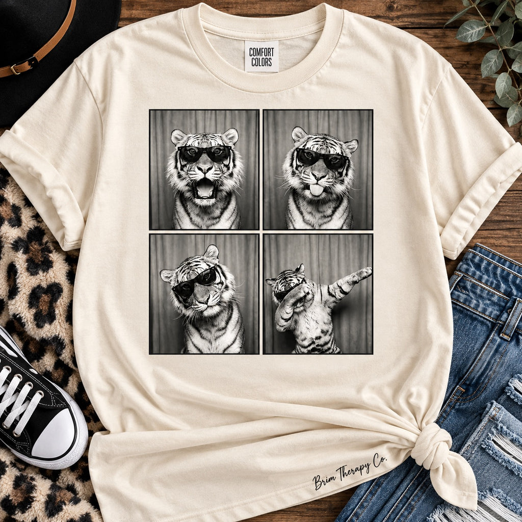 Cool Tiger Photo Booth Graphic Tee