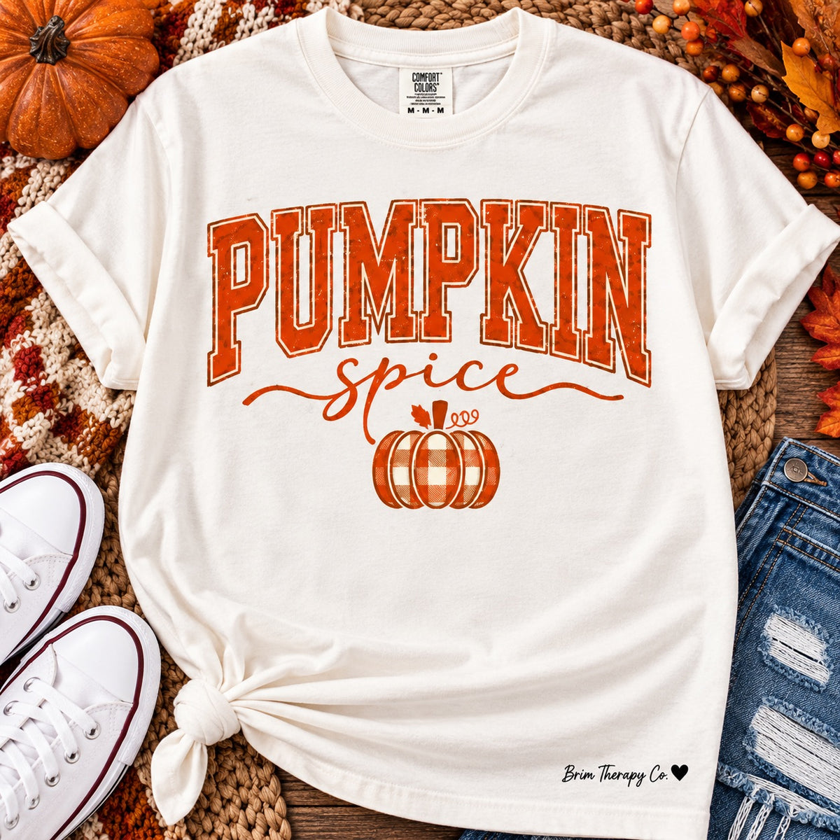 Pumpkin Spice Varsity Graphic Tee