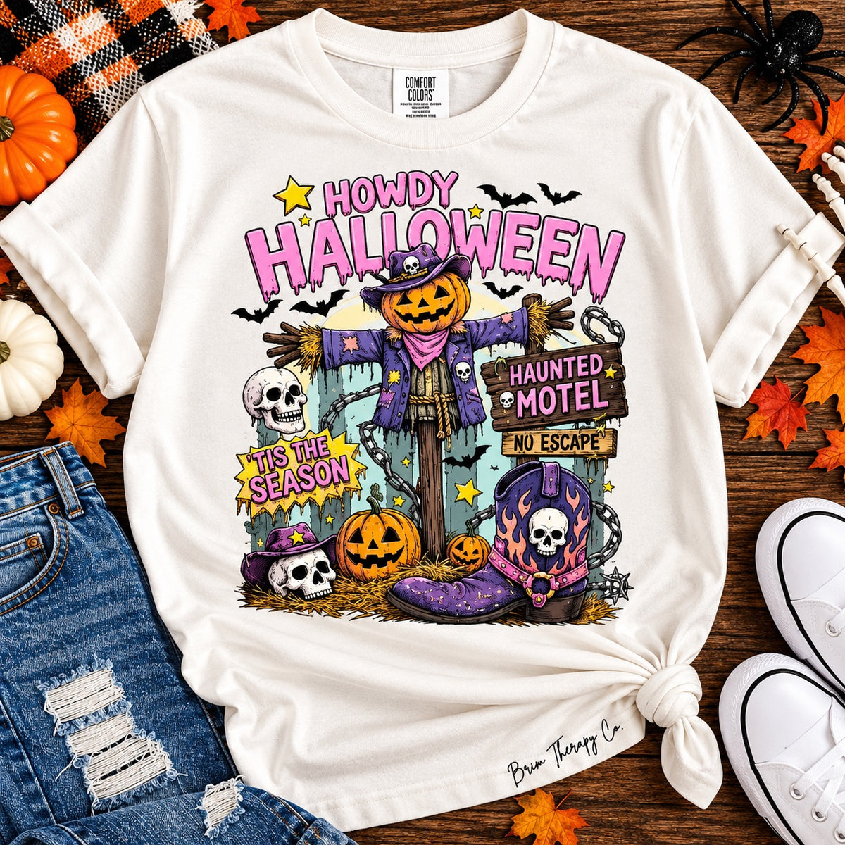 Howdy Halloween Haunted Motel Tee