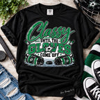 Classy Until the Gloves Come Off Dallas Stars Hockey Graphic Tee