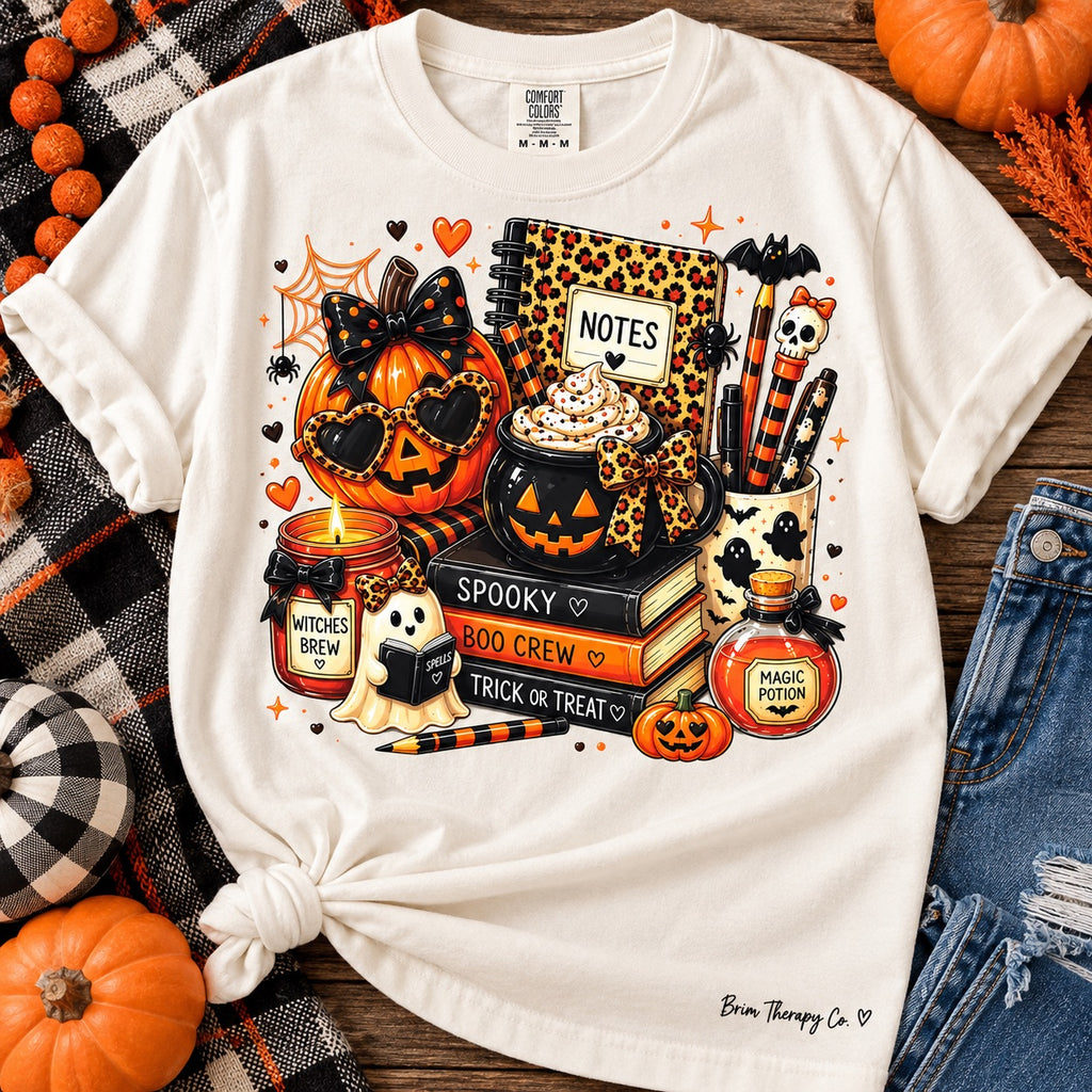 Pumpkins Potions and Spooky Vibes Tee