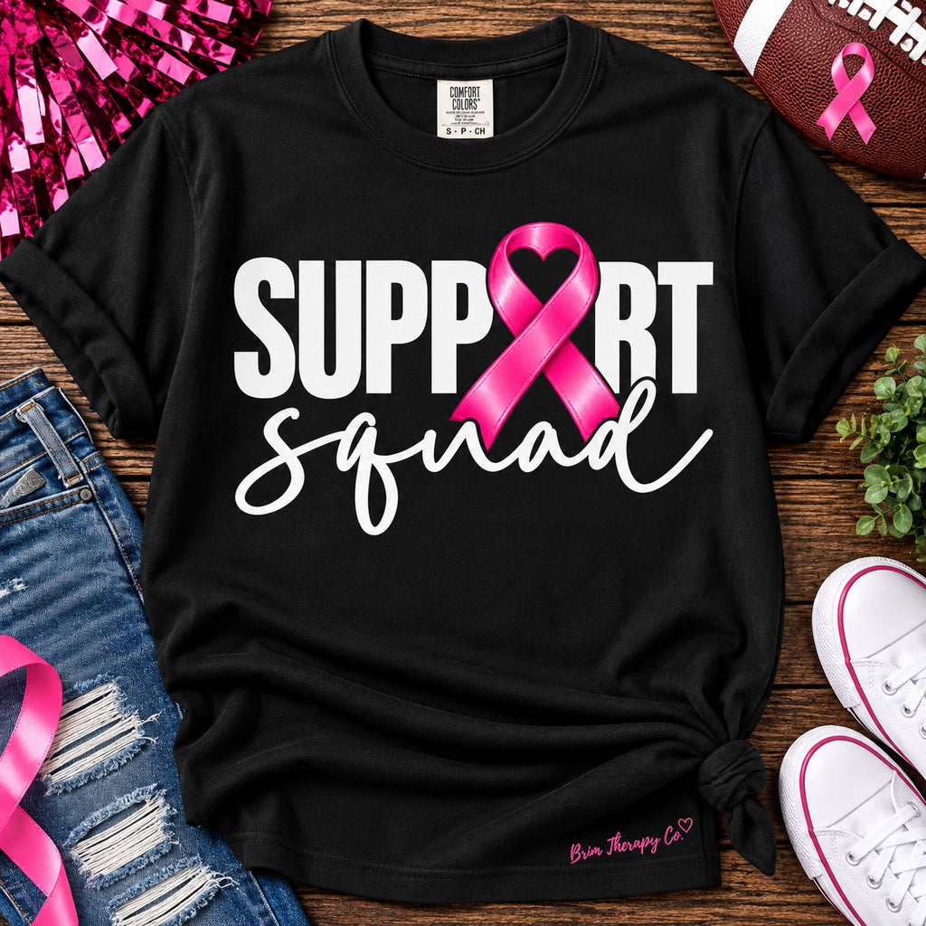 Support Squad Breast Cancer Awareness Graphic Tee
