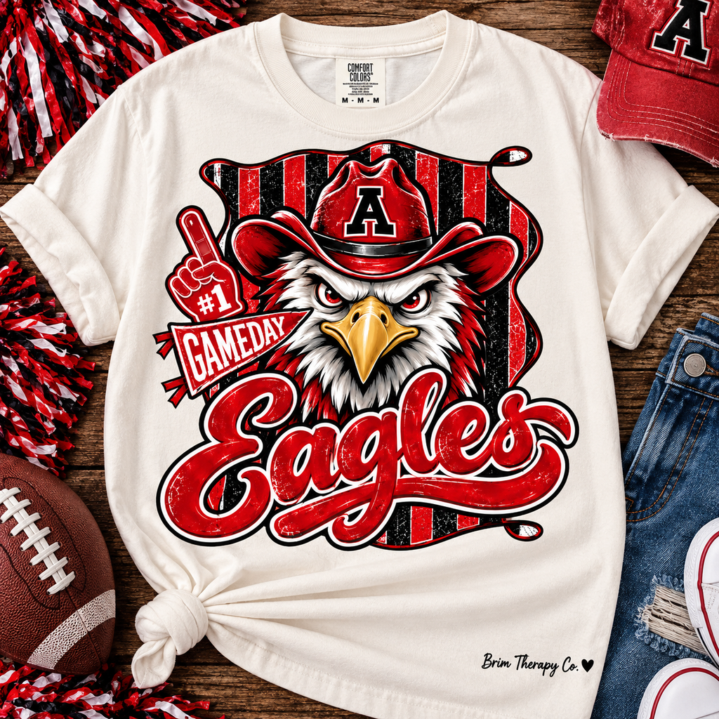Game Day Eagles Mascot Graphic Tee