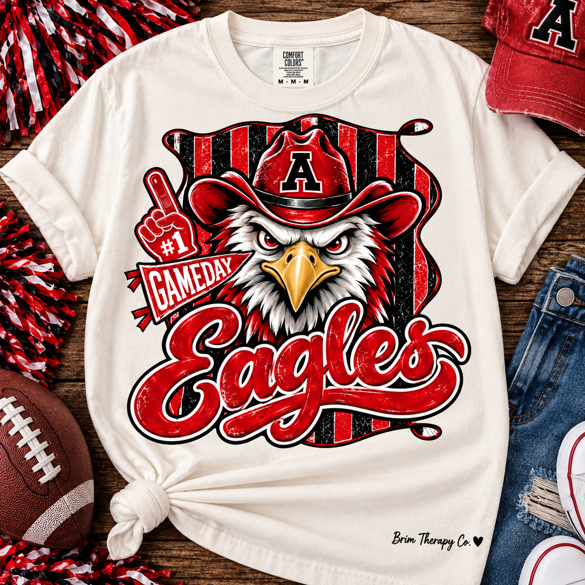 Game Day Eagles Mascot Graphic Tee