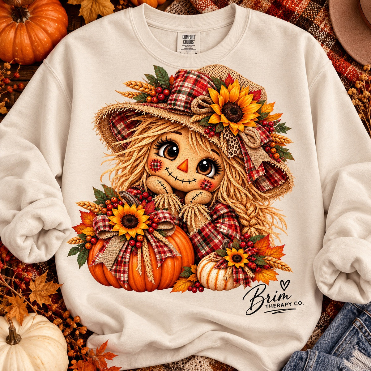 Fall Scarecrow Kitty Graphic Tee