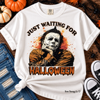 Just Waiting for Halloween Horror Graphic Tee