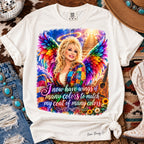 Dolly Parton Now I Have Wings of Many Colors Memorial Graphic Tee