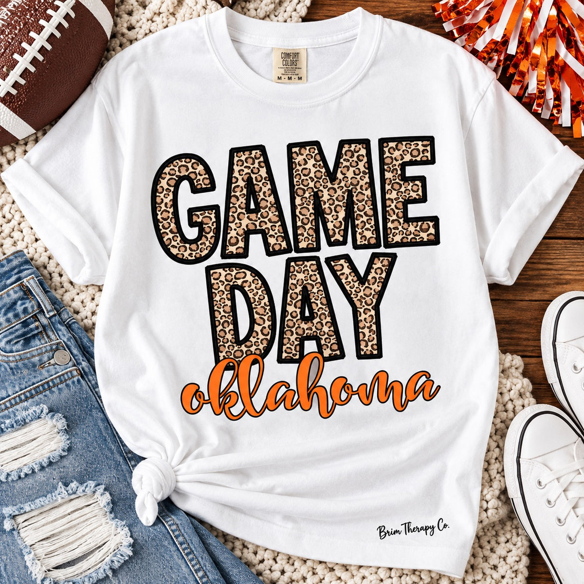 Oklahoma State Game Day Leopard Print Graphic Tee