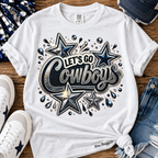 Lets Go Cowboys Retro Star Graphic Tee
