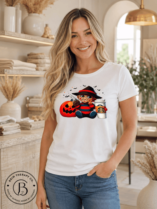 SEHL1039: Nightmare Fuel & Coffee Freddy Halloween Tee