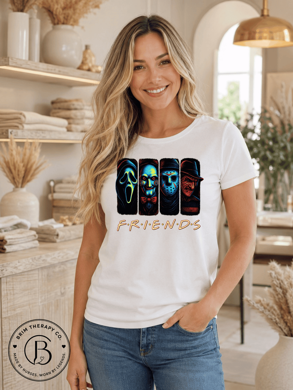 SEHL1038: The One Where They're All Killers Horror Friends Tee