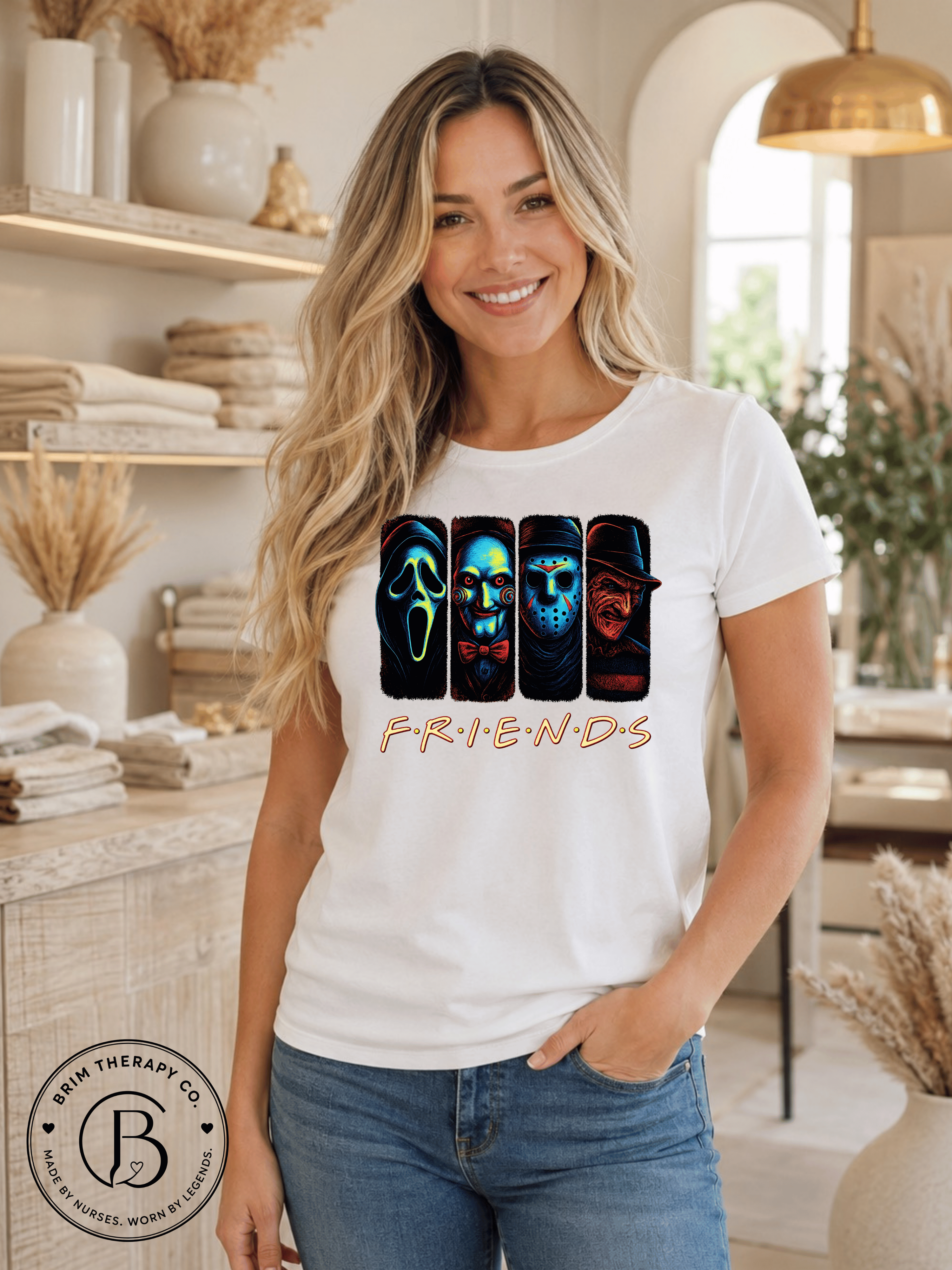 SEHL1038: The One Where They're All Killers Horror Friends Tee