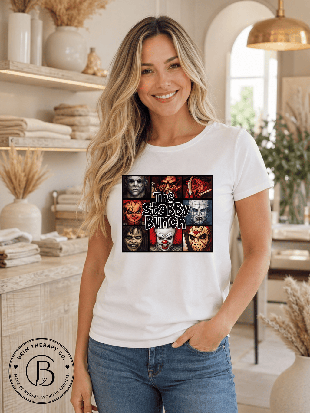 SEHL1029: The Stabby Bunch Horror Movie Halloween Tee