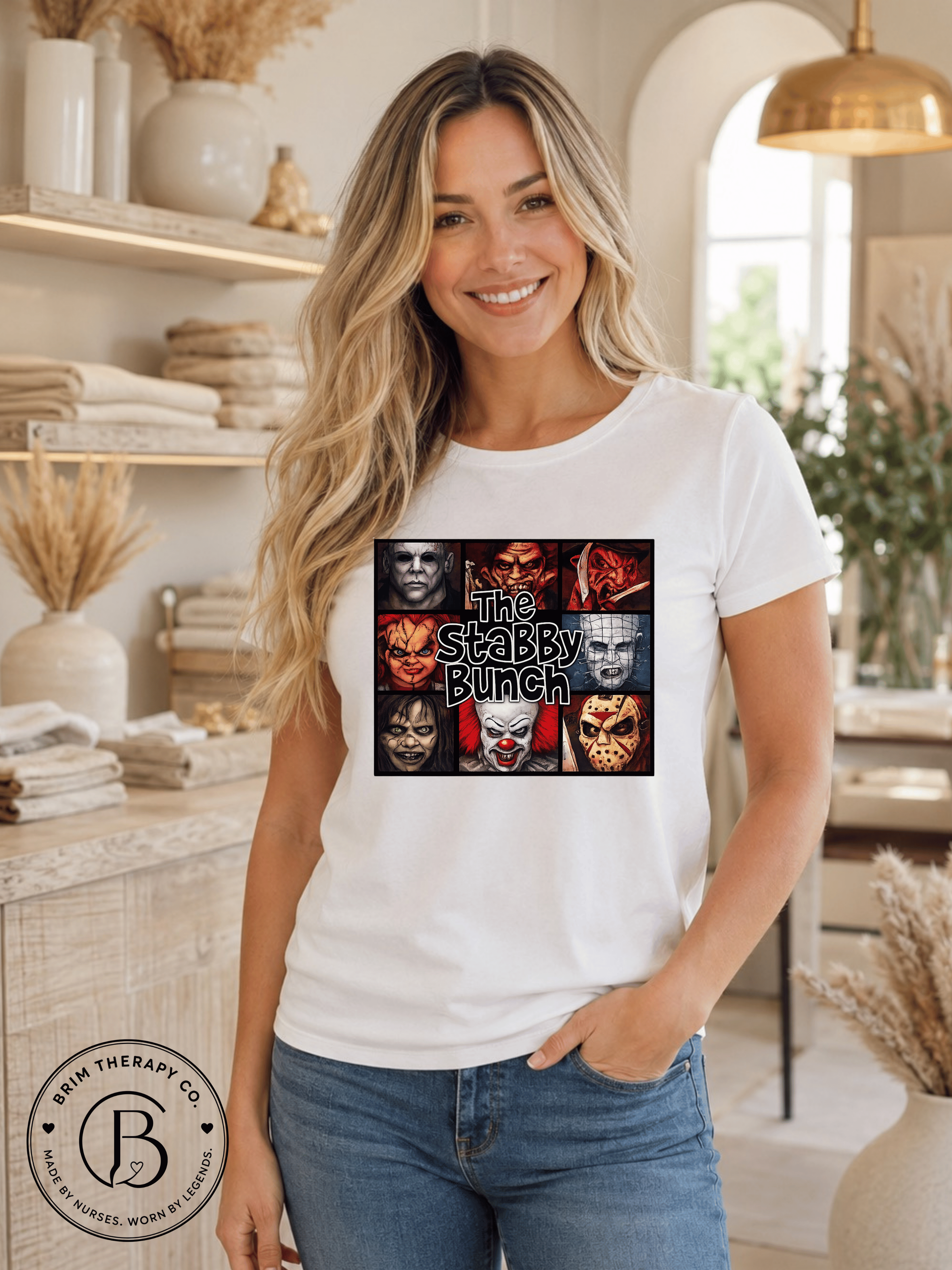 SEHL1029: The Stabby Bunch Horror Movie Halloween Tee