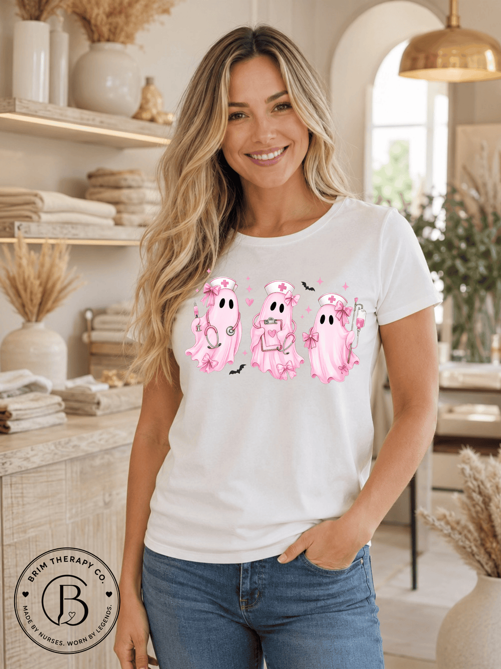 SEHL1007: Pretty Little Boo Crew Nurse Tee